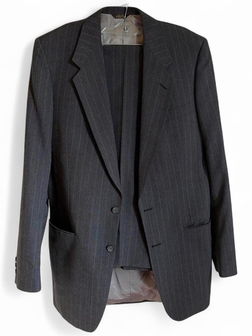 Dimitri Classic Men's Dark Gray Pinstripe Suit - Modern Tailored Style